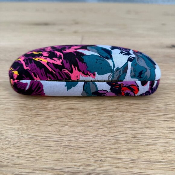 Vera Bradley Hard Clam Shell Eyeglass Sunglass Case Multicolor Floral Pretty EUC - Picture 8 of 12